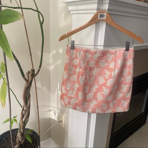 BANANA REPUBLIC Pink Sequin Patterned Mini Skirt - Picture 7 of 12